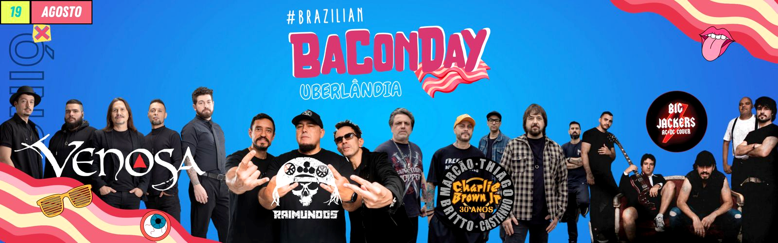 O maior festival de Bacon reunindo os grandes astros do Rock já tem